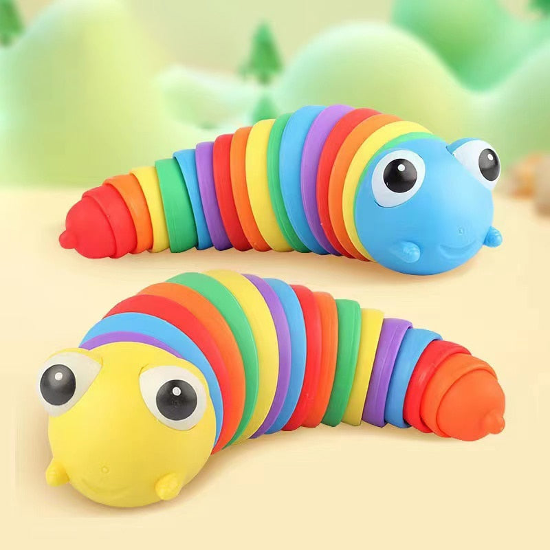 Slug 3D articulado - Brinquedos flexíveis anti stress 3D articulado para crianças e adultos